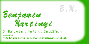 benjamin martinyi business card